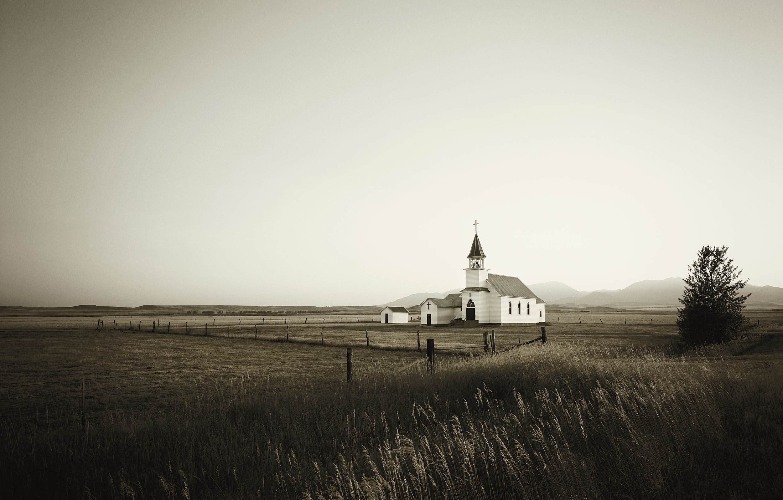 A small church in Melville, Montana in Sweet Grass County