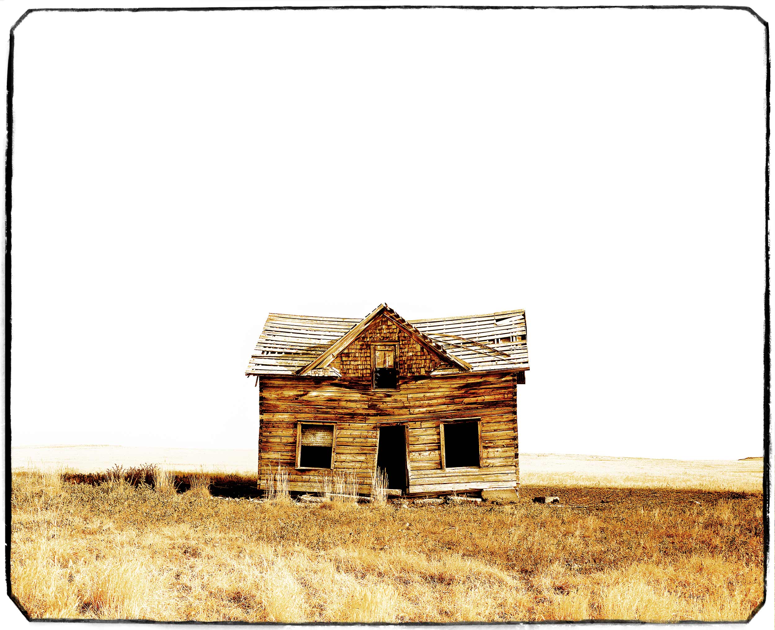 Lone homestead in Melville, Montana in Sweet Grass County